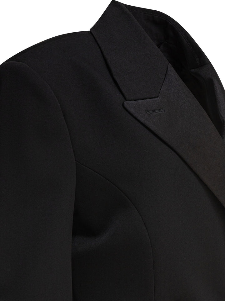 Givenchy Blazer With Pleated Back Jackets and Coats - Black | ad32b6f4403af3407b5489302d23c68cd9f324a8