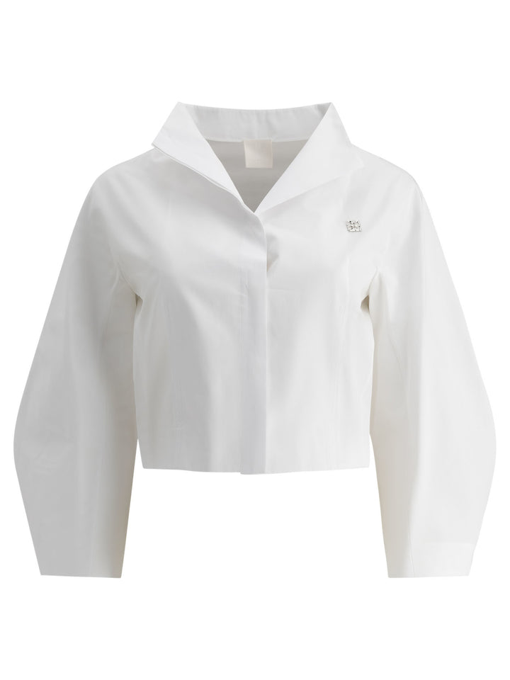 Givenchy Cropped Poplin Shirt Shirts - White | 41c6cbbf4991ee824c330f90e43f4c4cb081d25c