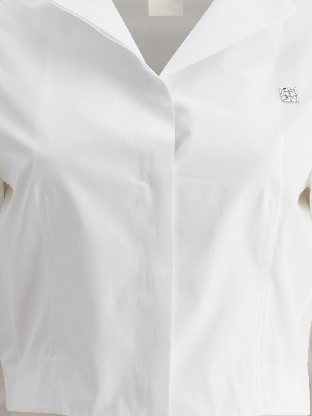 Givenchy Cropped Poplin Shirt Shirts - White | 69cdca6438f76e6830f4a6989dafcce490d6a458