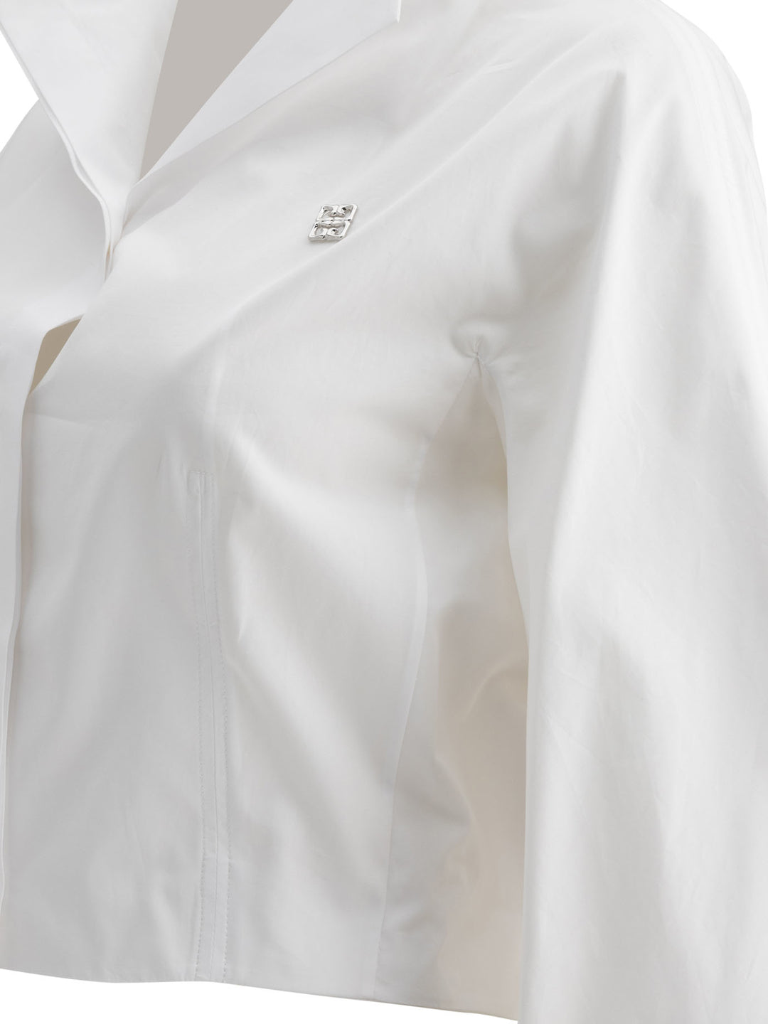 Givenchy Cropped Poplin Shirt Shirts - White | 2f98274a217dd304ae17f823e02c1b91e550f9a2