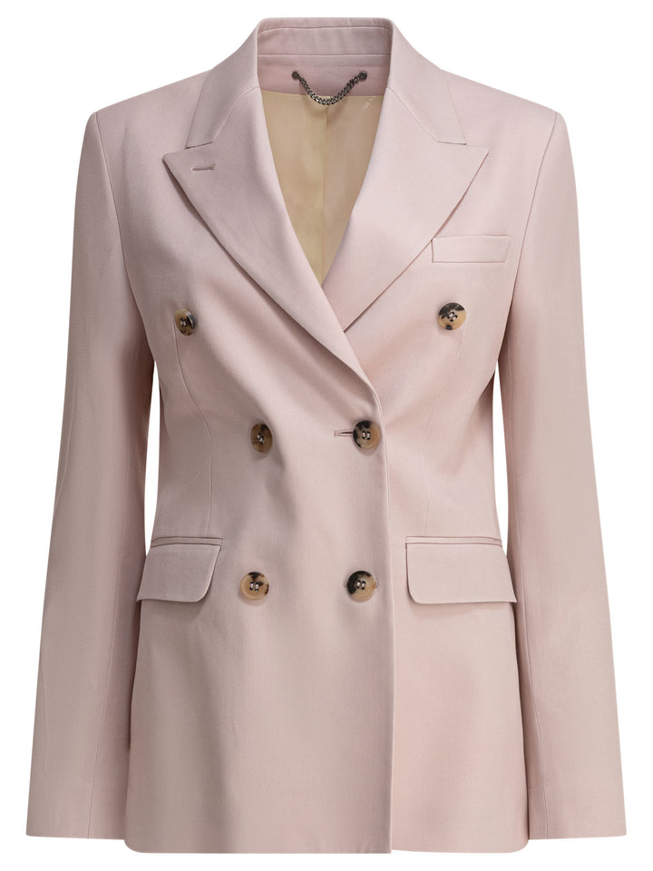 Golden Goose Double-Breasted Blazer Jackets and Coats - Pink | 65f7e8d09fd5a57a36f47e4476e555b66af37fc3