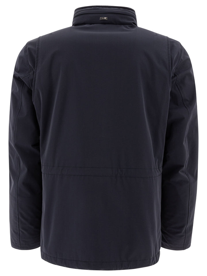 Herno Lightweight Cashmere And Wool Jacket Jackets and Coats - Blue | 96fb618ac66943bfa9140a07fa64aeb76bec4bd7