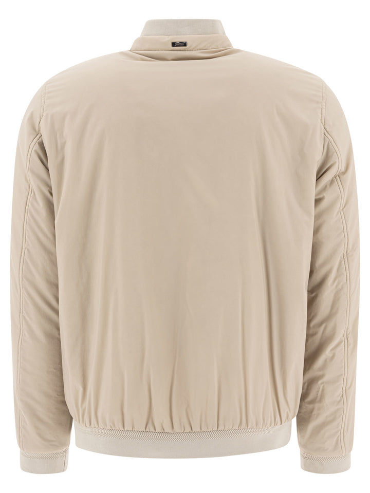 Herno Ecoage Bomber Jacket Jackets and Coats - Beige | 784c9a5b707322b9e7945d71805929ce602552c5