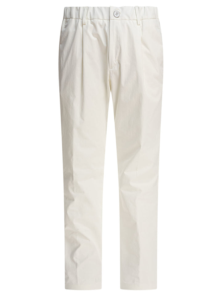 Herno Cotton Drawstring Pants Trousers - White | 462f4cf540904ca224438be4119b80bb52cf8521