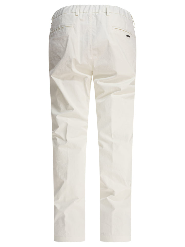 Herno Cotton Drawstring Pants Trousers - White | 2271d09092998a286a2ea72b7d51015b4b8043c6