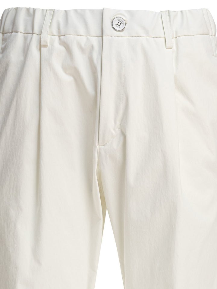 Herno Cotton Drawstring Pants Trousers - White | 6649ac72332c8a341eaaacf0ac664eb0373e2fbe