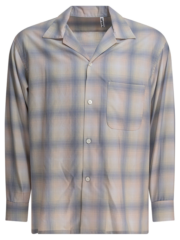 Wool Check Shirt Shirts Light Blue