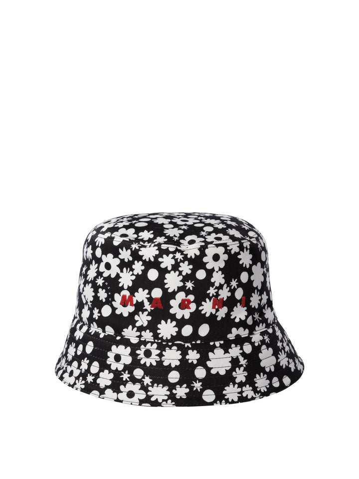 Marni Cotton Bucket Hat Hats - Black | ac0cabcacd2425904e2dac4b687674df2530fbfc