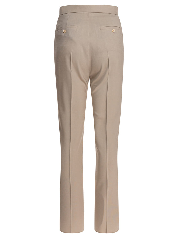 Max Mara Straight-Leg Trousers - Beige | 6b162919d4b139ea068a128af46ed1f0fbc13262