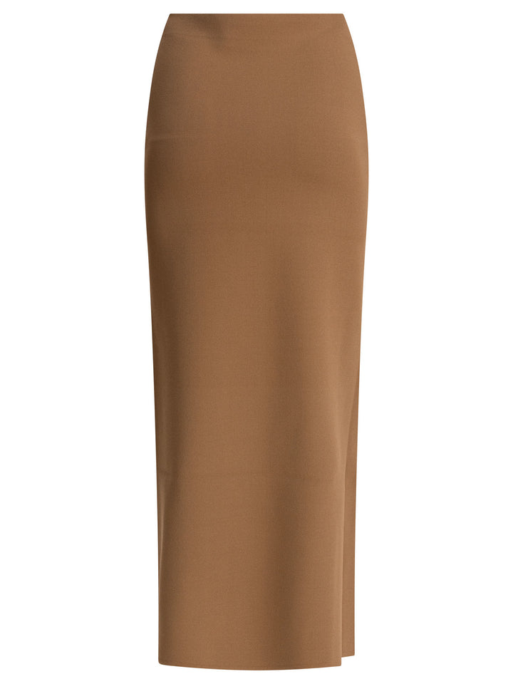Max Mara Viscose Crepe Skirt Skirts - Brown | 1655b03cdab46359b36decd1e561398e6fca1063