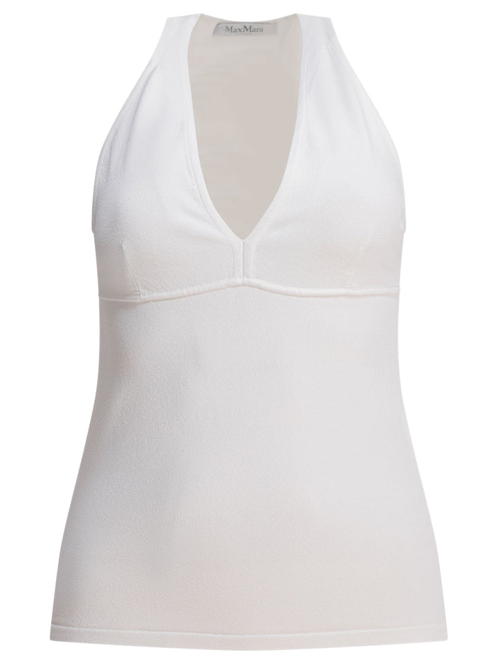 Max Mara Viscose Top Tops - White | 07644a86811d41d379a025b3407be2bd00a8b494