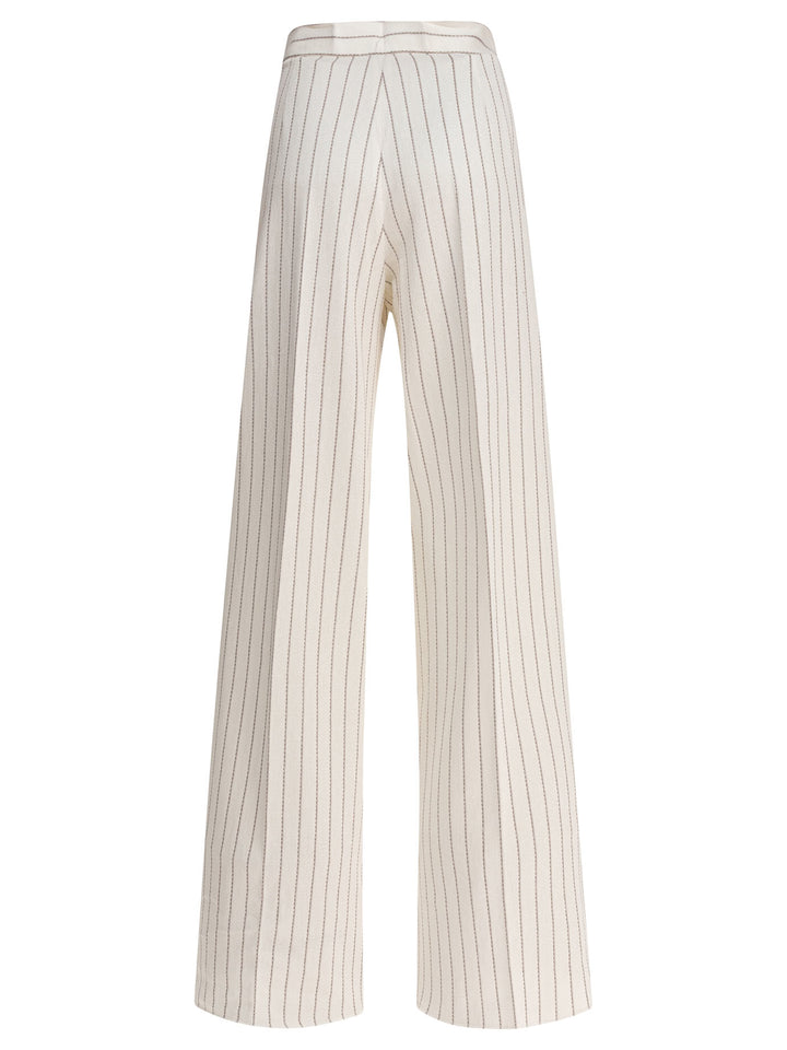 Max Mara Wide-Leg Trousers - White | 0a63389501be2af3df3e9383fab0efc68bd96338
