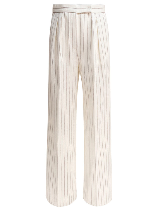 Wide-Leg Trousers White
