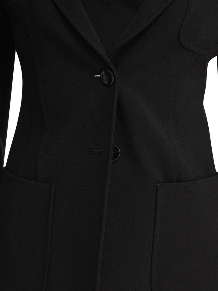 Max Mara Slim Jersey Blazer Jackets and Coats - Black | c7611084ec73e9ea171570cc3f1c1649651053db