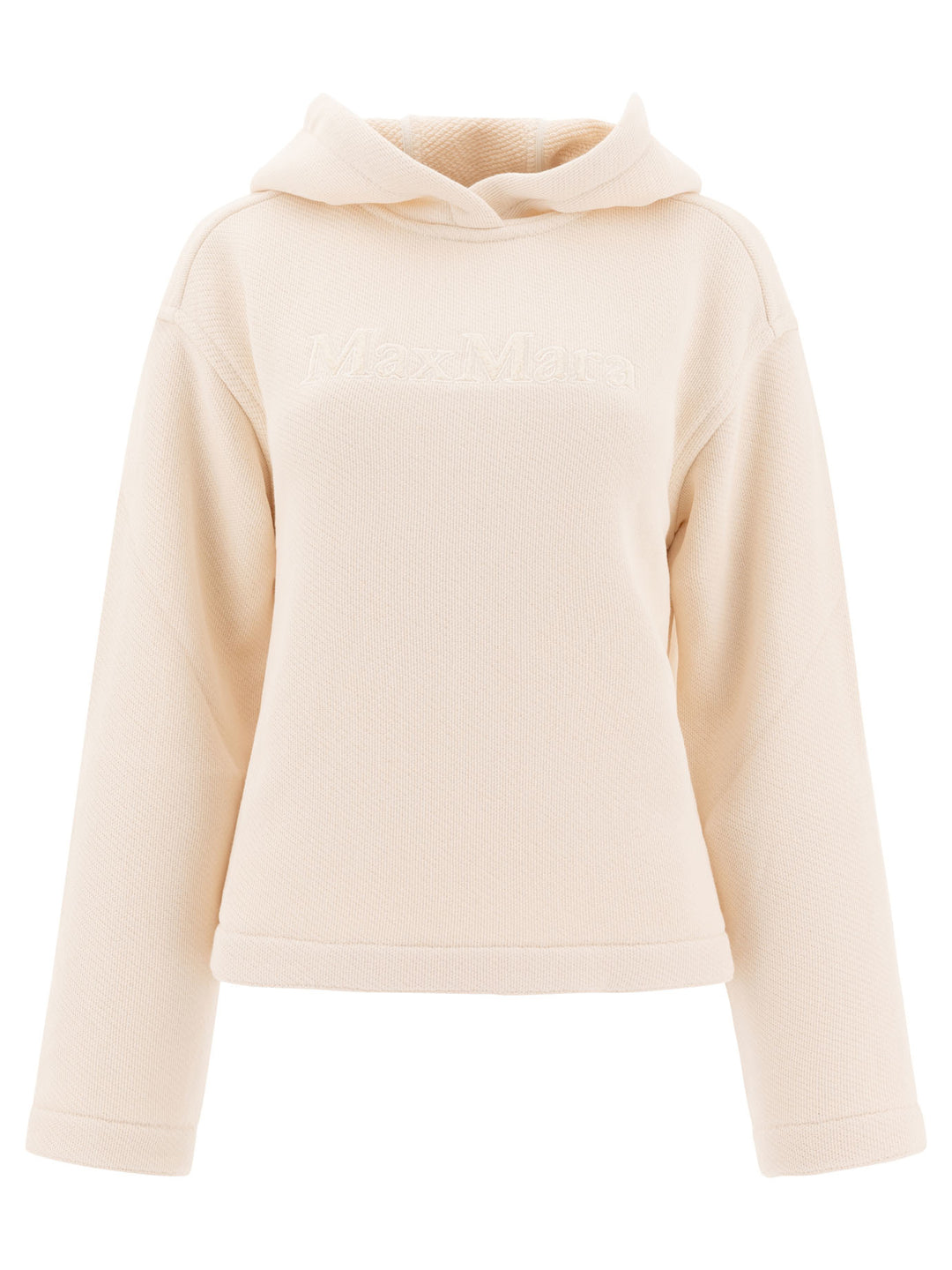 Max Mara Hoodie With Embroidered Logo Sweatshirts - White | c2d39c5566a961b305f7c2cd87b9d7cda411db0e