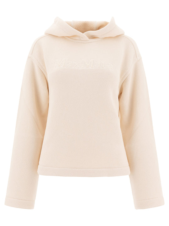 Hoodie With Embroidered Logo Sweatshirts White
