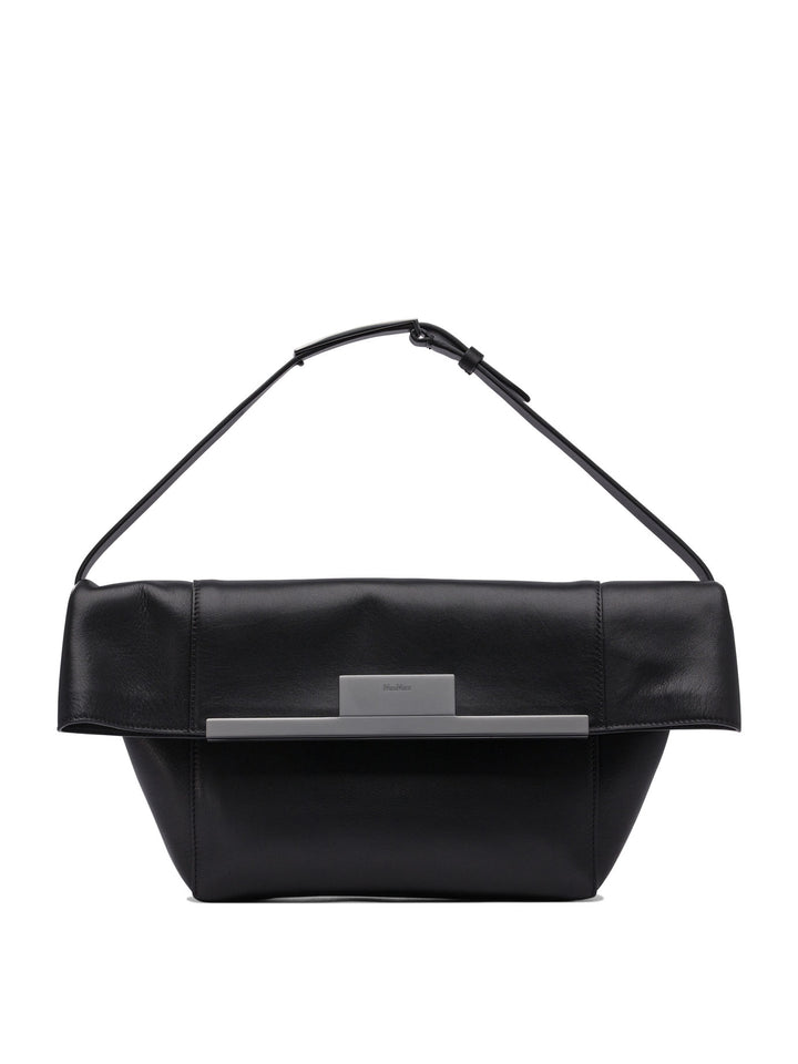 Max Mara Clasp Shoulder Bags - Black | a35ea478ef1237083db68c8e2b40722f4bfb0994