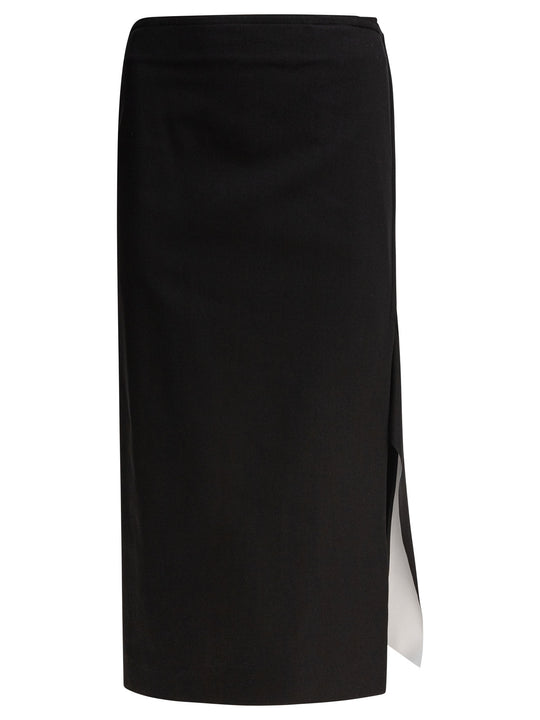 Cotton Pencil Skirt Skirts Black