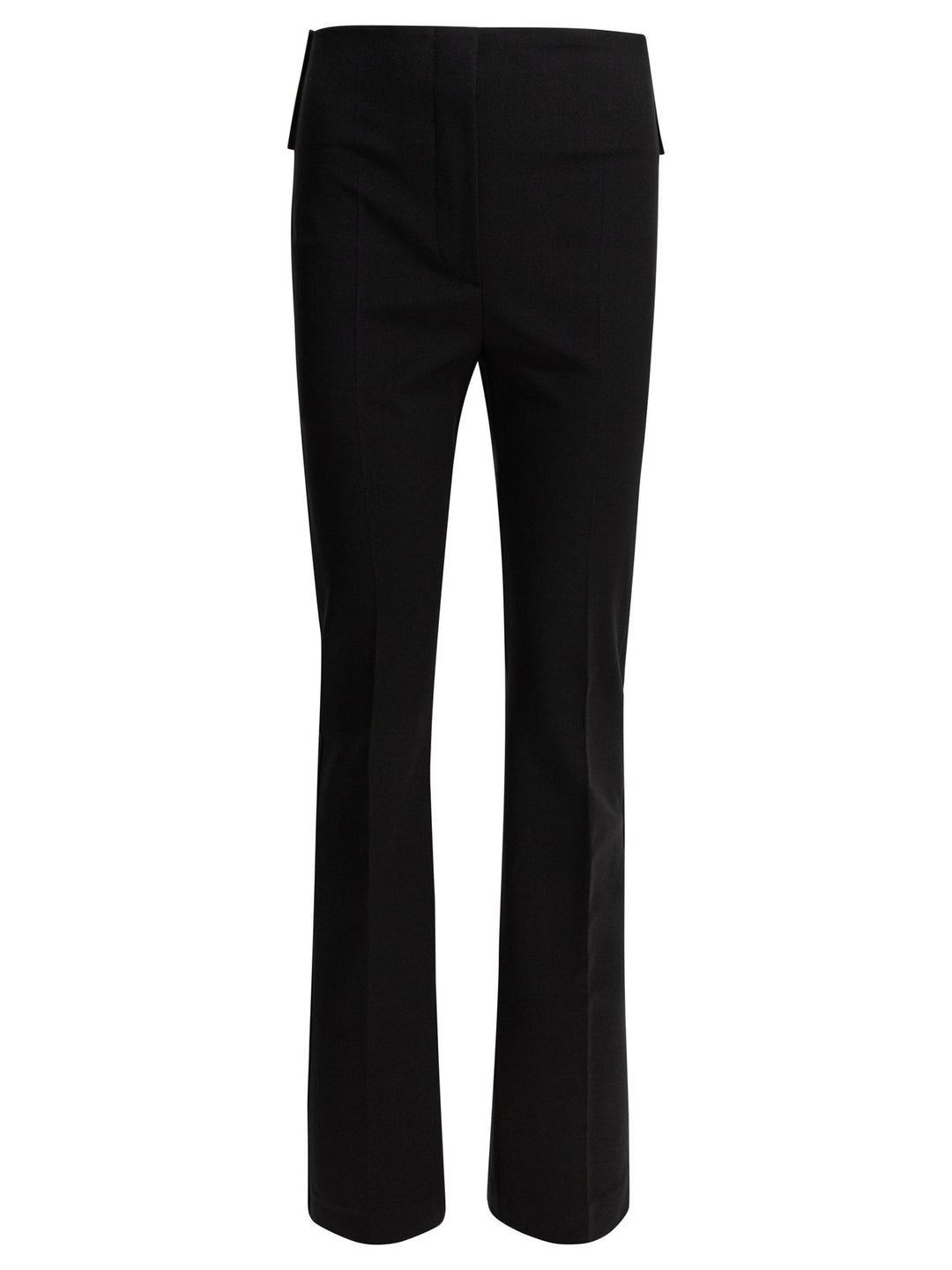 Max Mara Sportmax Flared Pants With Leather Belt Trousers - Black | 834c2eb35ad47d1907786669d59f5b916e028d99