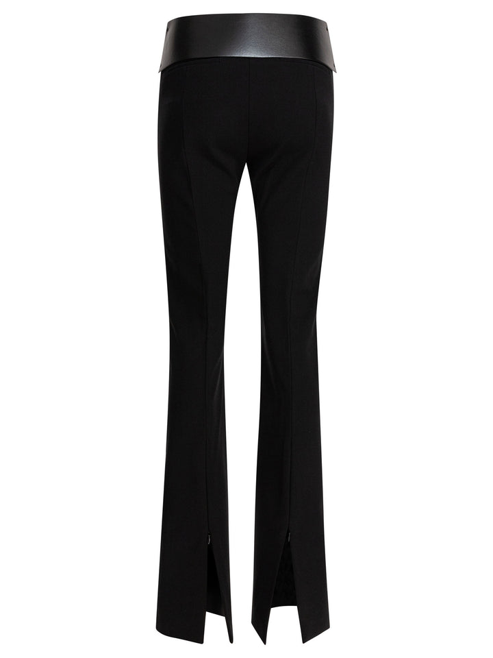 Max Mara Sportmax Flared Pants With Leather Belt Trousers - Black | 7e1994bf442f99196f6a0e8c1f69977860e09b1a