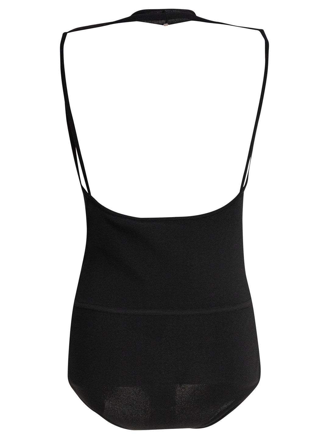 Max Mara Sportmax Sleeveless Draped Bodysuit Tops - Black | 859517cc494c6e00274546fc71a47d22321b4070