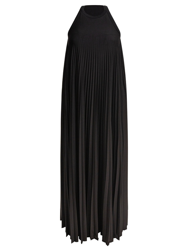 Max Mara Sportmax Long Dress With Open Back Dresses - Black | e03893eceba744030087608973ebaea1b8423d00