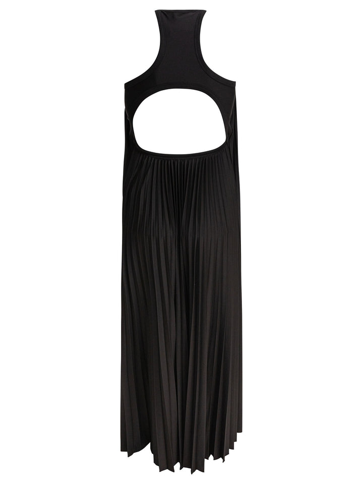 Max Mara Sportmax Long Dress With Open Back Dresses - Black | 5eaf8f516b72ac08e80da8ef9def0577842b4f49