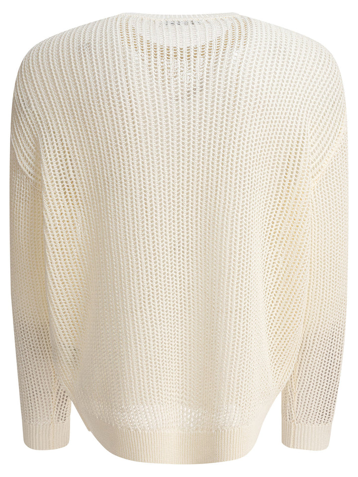 Nonnative Cotton Blend Crewneck Sweater Knitwear - White | b85a151acb710dfe7df1fd46917025cb7fc9369a