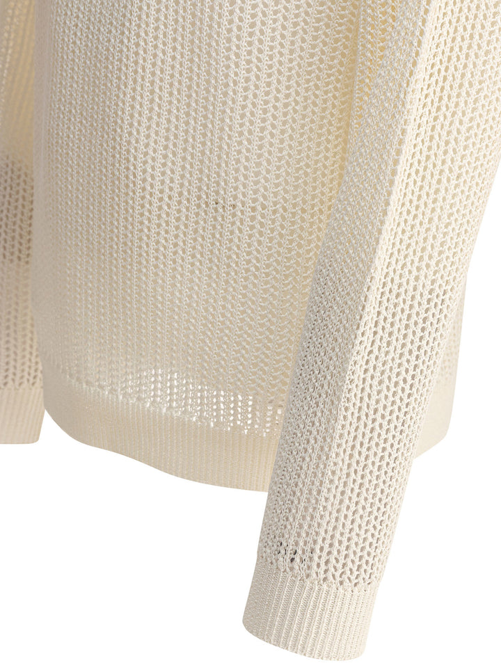 Nonnative Cotton Blend Crewneck Sweater Knitwear - White | 433520b86967fbe0329721dba296e52514026dce