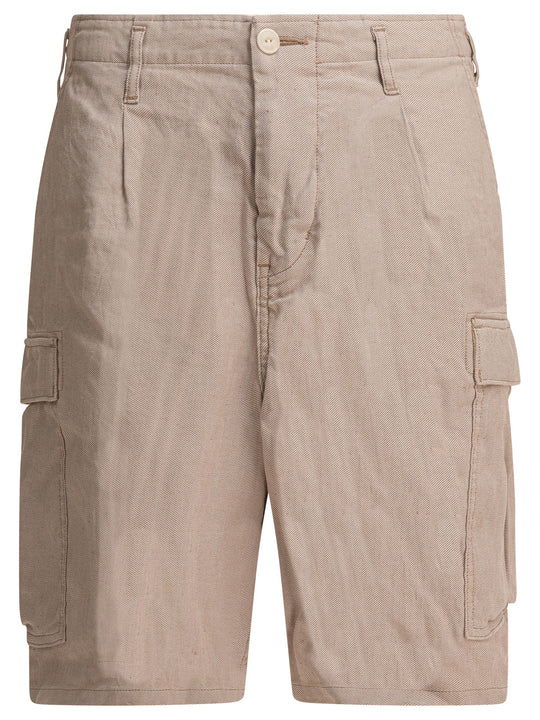 Linen Cargo Shorts Beige