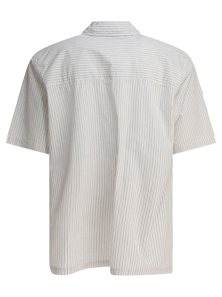 Norse Projects Mads Poplin Stripe Ss Shirts - Beige | a076ede5c8522be9967db88d045db2e53ca380cb