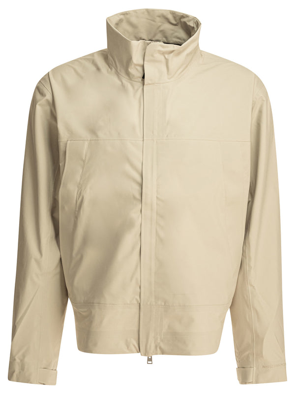 3l Stand Collar Jackets And Coats White