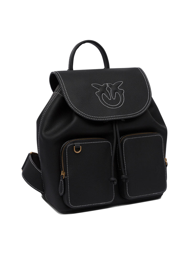 Pinko Zainetto Multitasche In Pelle Bottalata Backpacks & Travels - Black | 3824180f4f2fc5e4b38398bf9611191702a07021