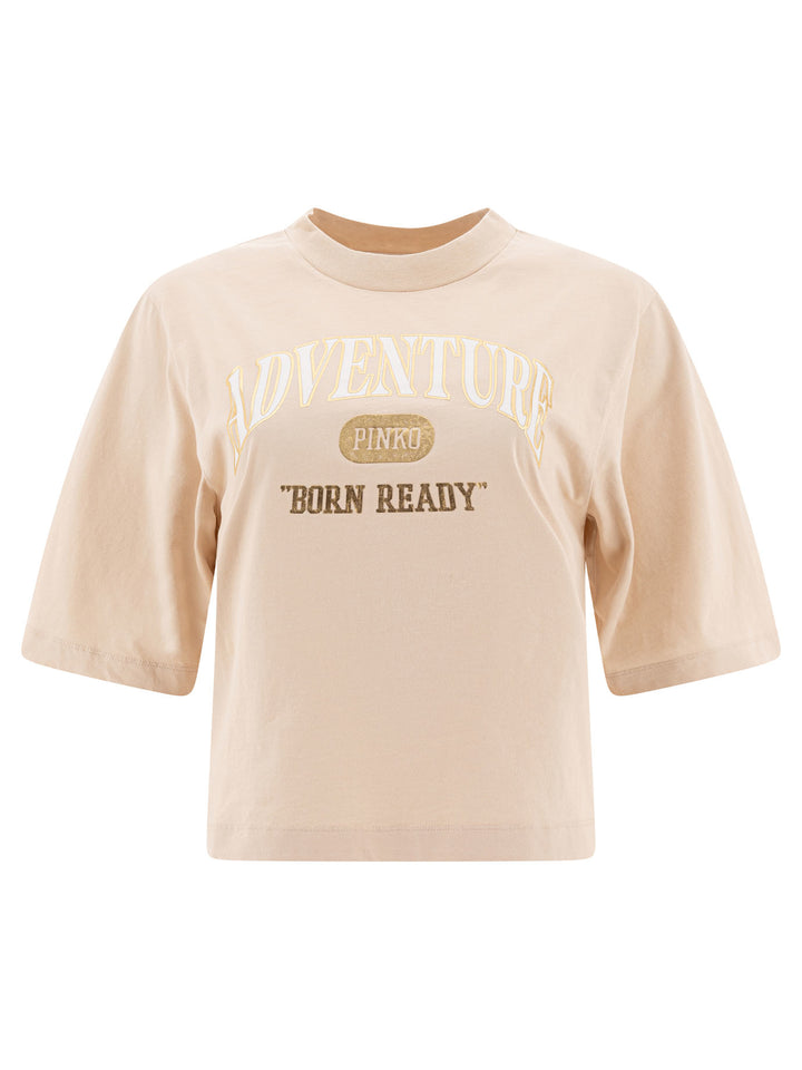 Pinko  T-shirts - Beige | af19d333bd9136b9335602e51769f3562827a4b5