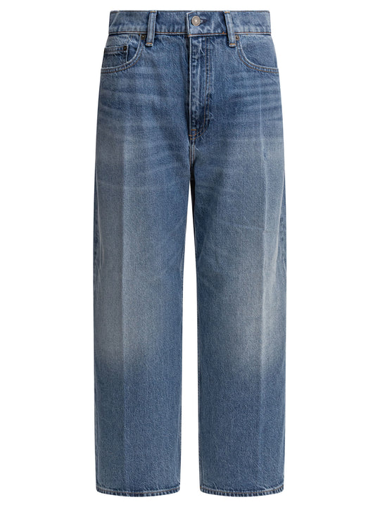 Cropped Wide Leg Jeans Light Blue