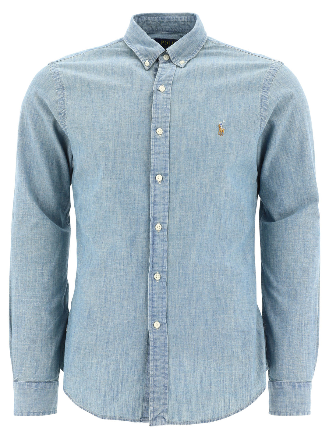 Polo Ralph Lauren Slim-Fit Chambray Shirt Shirts - Light blue | b7cce39ec71933dd2452d89ca24da417c2d5efed