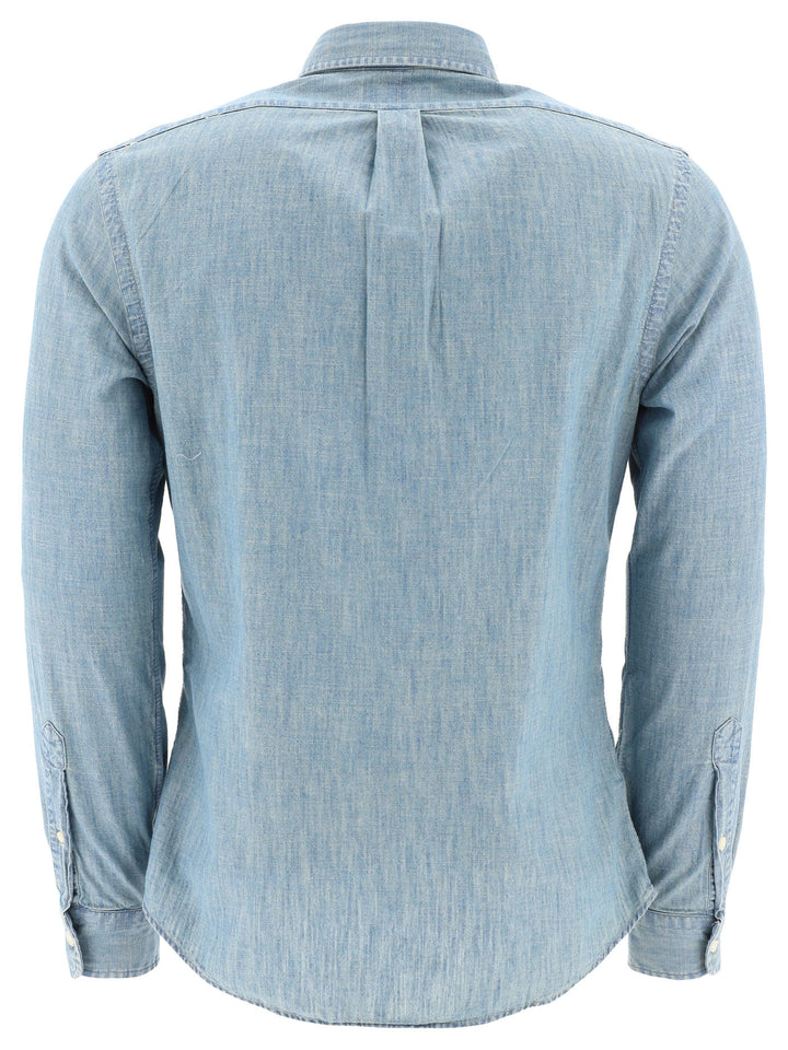 Polo Ralph Lauren Slim-Fit Chambray Shirt Shirts - Light blue | bf2cd93ffd4cb0067da79ae629e3c8c91d24ec2d