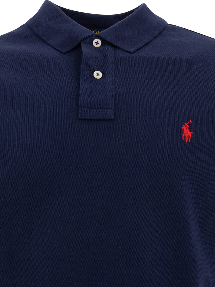 Polo Ralph Lauren Pique Polo Shirt Polo shirts - Blue | 68ad7c77d8b80319db76d3dda9e3e84ee756baab