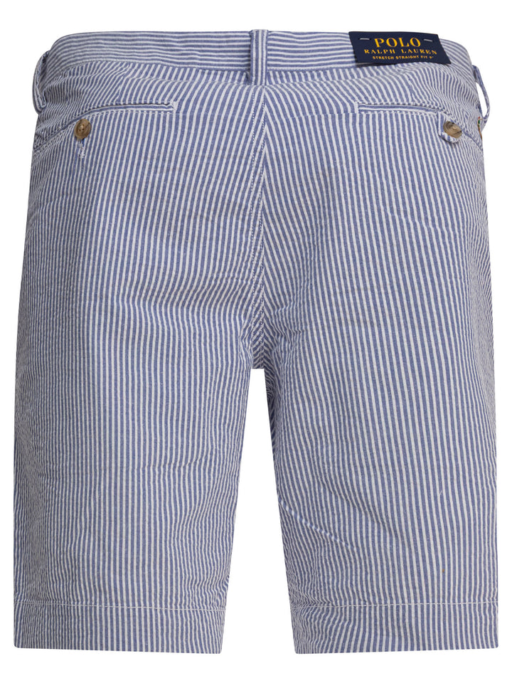 Polo Ralph Lauren Straigh-Fit Stretch Seersucker Shorts - Blue | 0b0c8aff9dbdeb7d4b9a6326401bdacefcf557ed