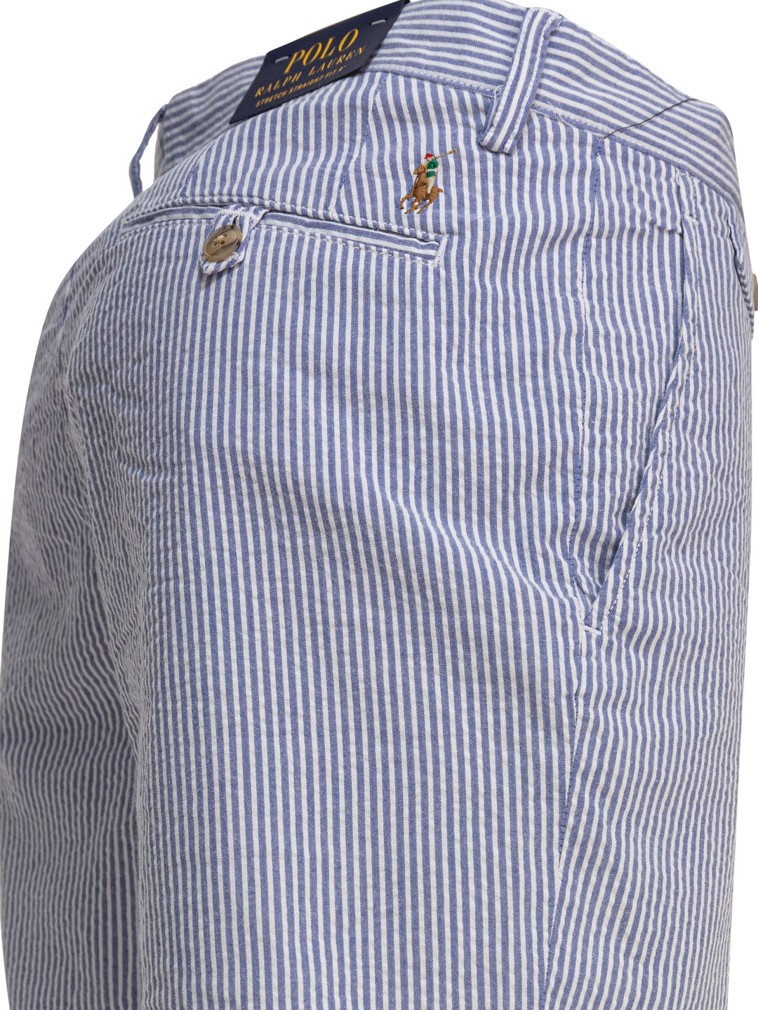 Polo Ralph Lauren Straigh-Fit Stretch Seersucker Shorts - Blue | 9268a72c6440aa322d35ed10e75ead30dbb34990