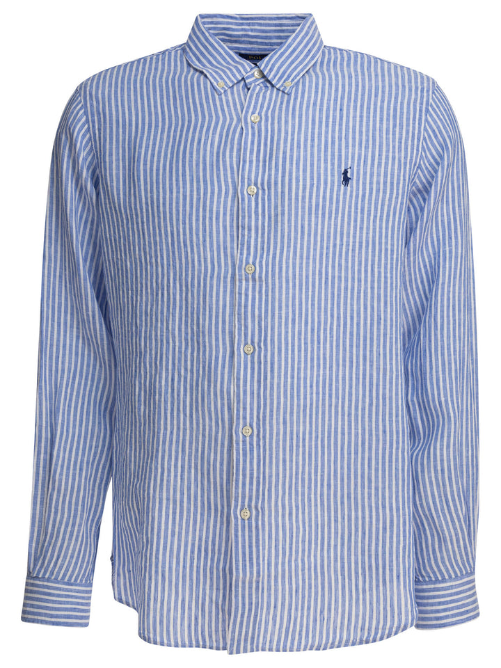Polo Ralph Lauren Striped Linen Shirt Shirts - Blue | 6137afb06ba5dab88b7867b0ab4fc3160702a83a