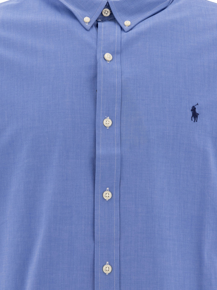 Polo Ralph Lauren Slim-Fit Stretch Fil-À-Fil Shirt Shirts - Blue | bb56df2fd954547618be2fbecd3adda98e5a591e