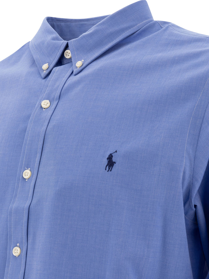 Polo Ralph Lauren Slim-Fit Stretch Fil-À-Fil Shirt Shirts - Blue | 074f1fce096284cf088f63ea9483f4090a71df4d