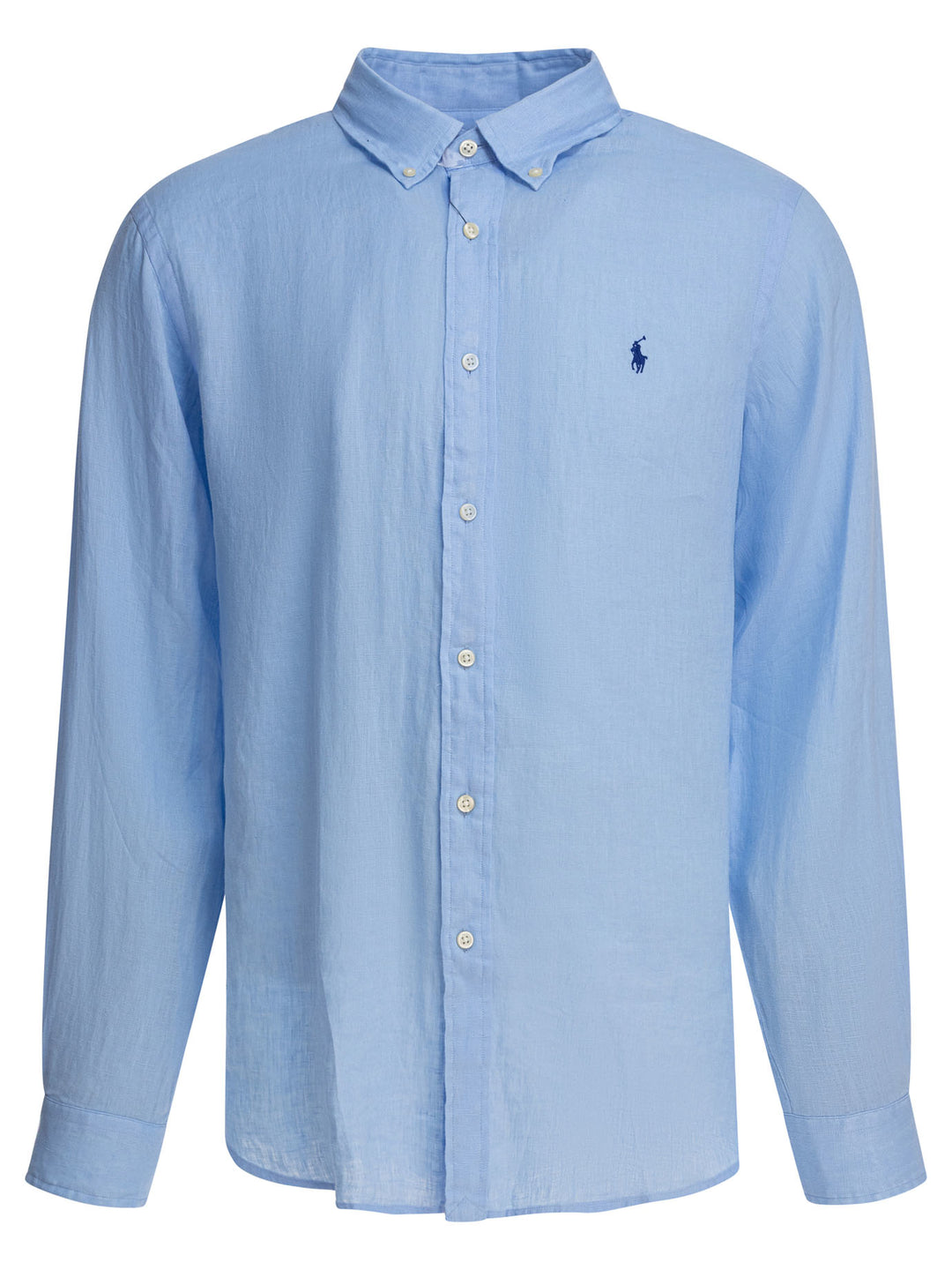 Polo Ralph Lauren Custom-Fit Linen Shirt Shirts - Blue | 7bbf618cad88cc671f0e5153bee91e8179845a4b