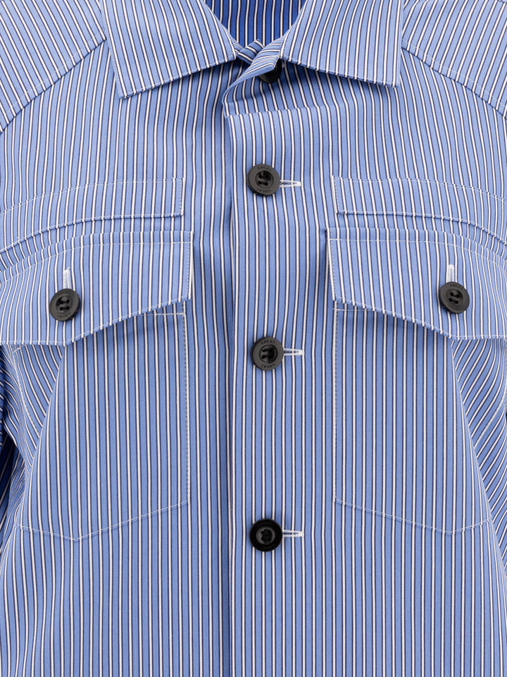 Sacai Cotton Shirt Shirts - Blue | cebde68a94d1726b2f21244d2b8497616285cef1