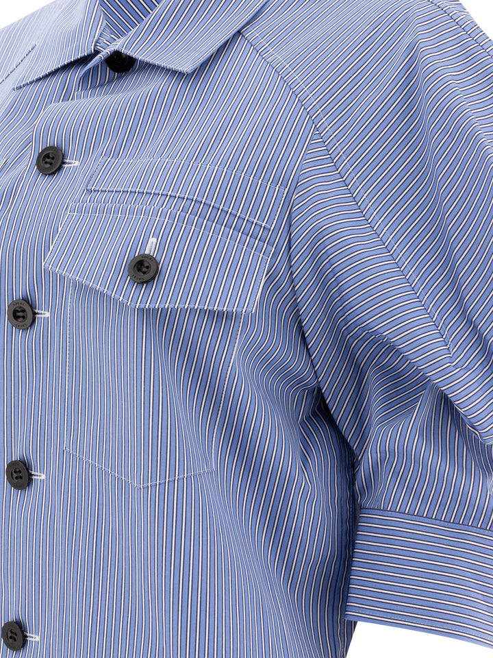 Sacai Cotton Shirt Shirts - Blue | fa94ea7e061583b429c05a796eb80b840b219cdc