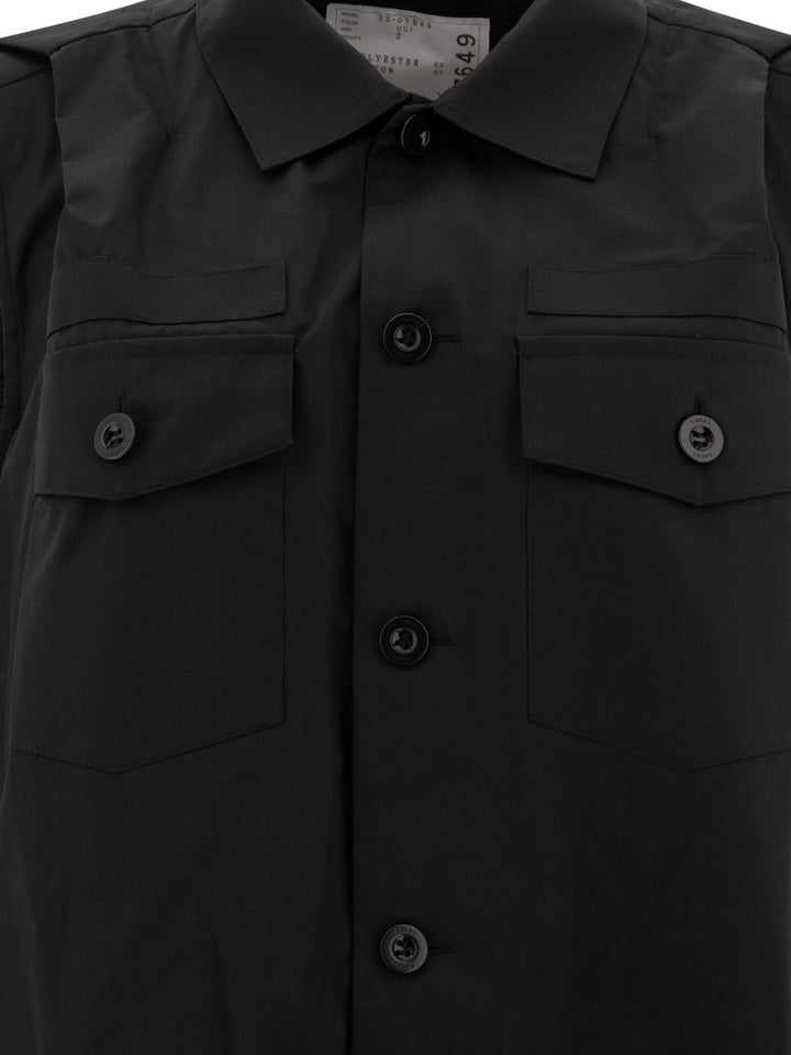 Sacai Shirt Dress Dresses - Black | 4d9315c396e0179980c699ea5488bff6fff343f6