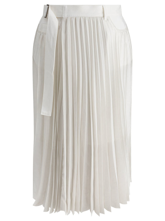 Pleated Skirt Skirts White
