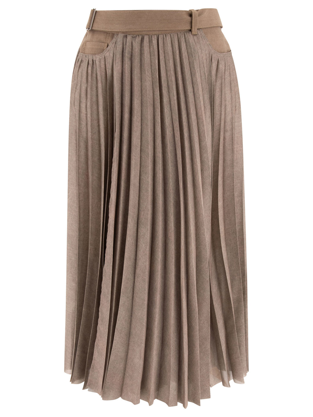 Sacai Pleated Skirt Skirts - Beige | fdb72477a2fc26da143e202d40e1be6cf68a5ef9