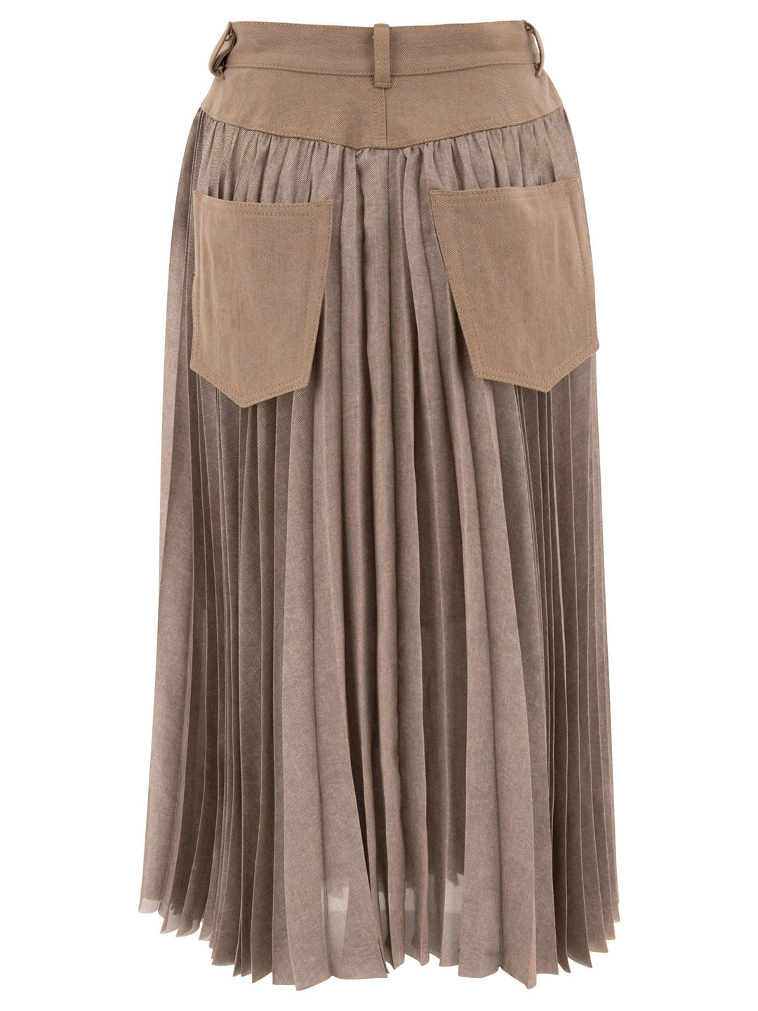 Sacai Pleated Skirt Skirts - Beige | f106146981f480e1b03b4952e18d92d23139d3e6